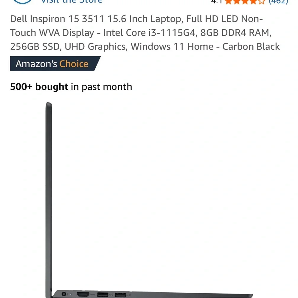 Dell Black Laptop with Charger